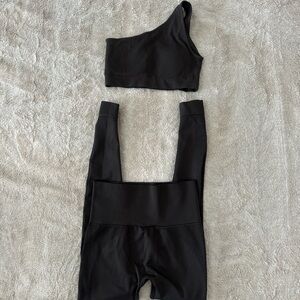 One-Shoulder Top and Leggings Set